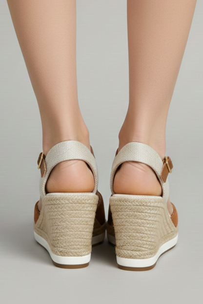 Lirvex | Sandali espadrillas da donna con punta chiusa e cinturino al tallone