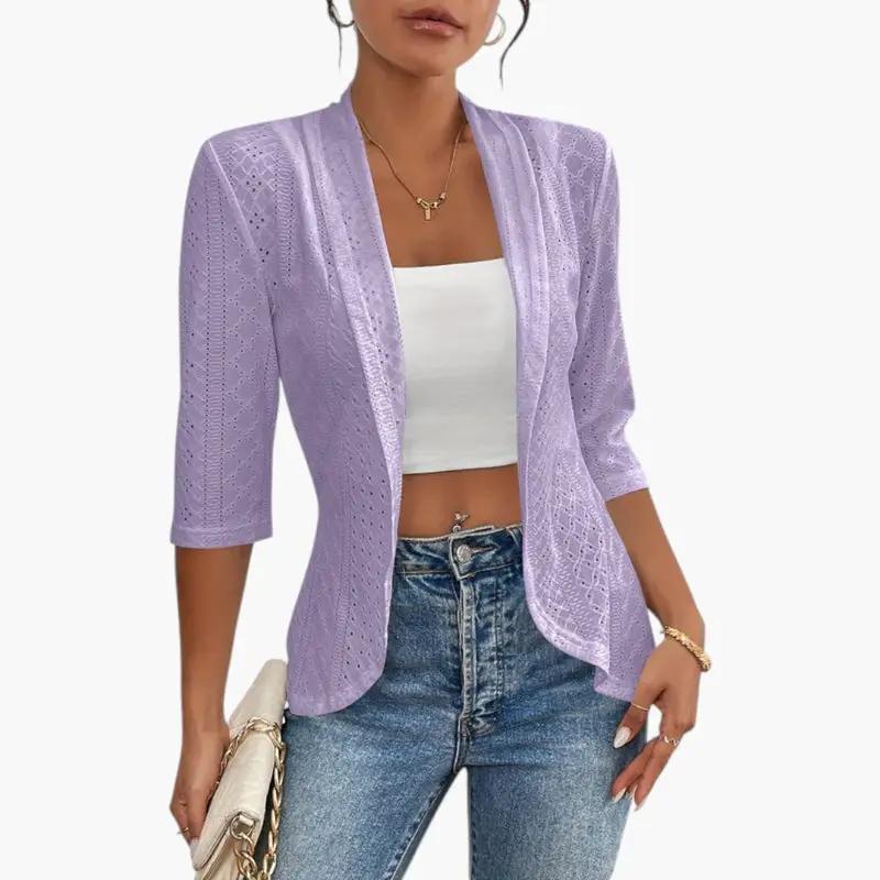 Monika| Blazer da donna con apertura frontale e collo a scialle