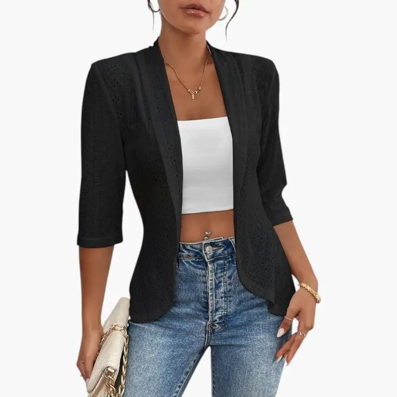 Monika| Blazer da donna con apertura frontale e collo a scialle