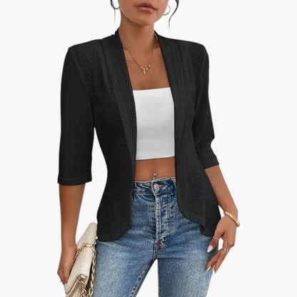 Monika| Blazer da donna con apertura frontale e collo a scialle
