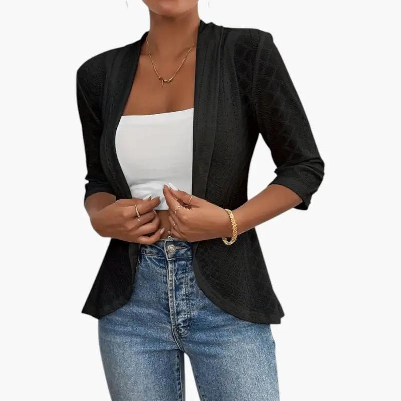 Monika| Blazer da donna con apertura frontale e collo a scialle