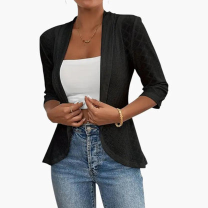 Monika| Blazer da donna con apertura frontale e collo a scialle