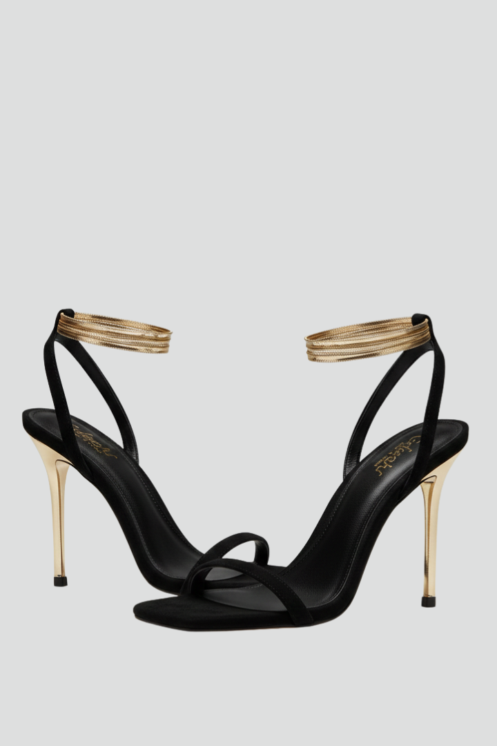 Renate | Damen Riemchen High Heel Sandalen mit Knöchelriemen