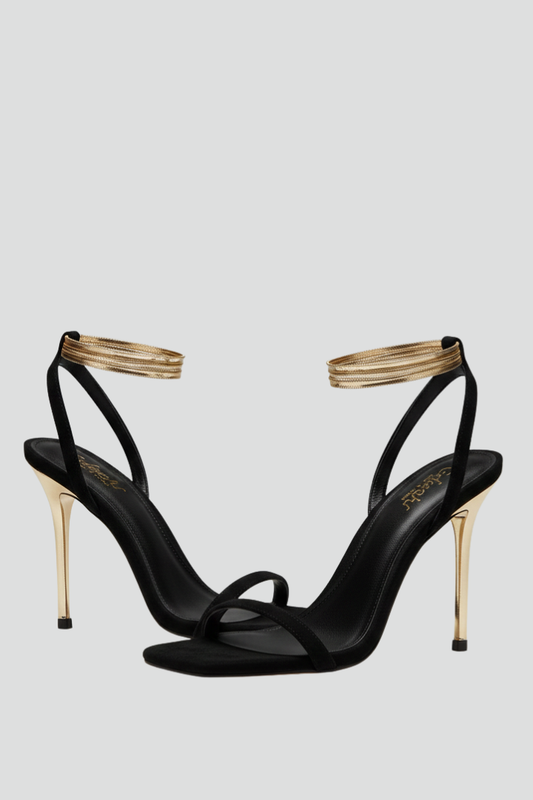 Renate | Damen Riemchen High Heel Sandalen mit Knöchelriemen