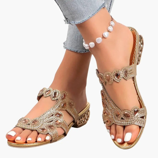 Gabriele| Women's Sandals with Adjustable Straps and Decorations