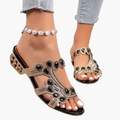 Gabriele| Women's Sandals with Adjustable Straps and Decorations