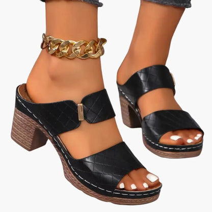 Ines| Women's Sandals with Arch Support and Block Heel