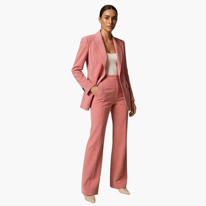 Silke | Damen Hochzeits Anzug Set mit Blazer und weitem Bein