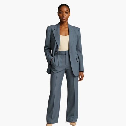 Silke | Damen Hochzeits Anzug Set mit Blazer und weitem Bein