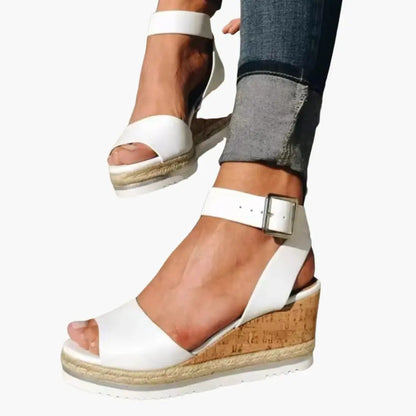Jutta| Women's Wedge Sandals with Padded Sole and Straps