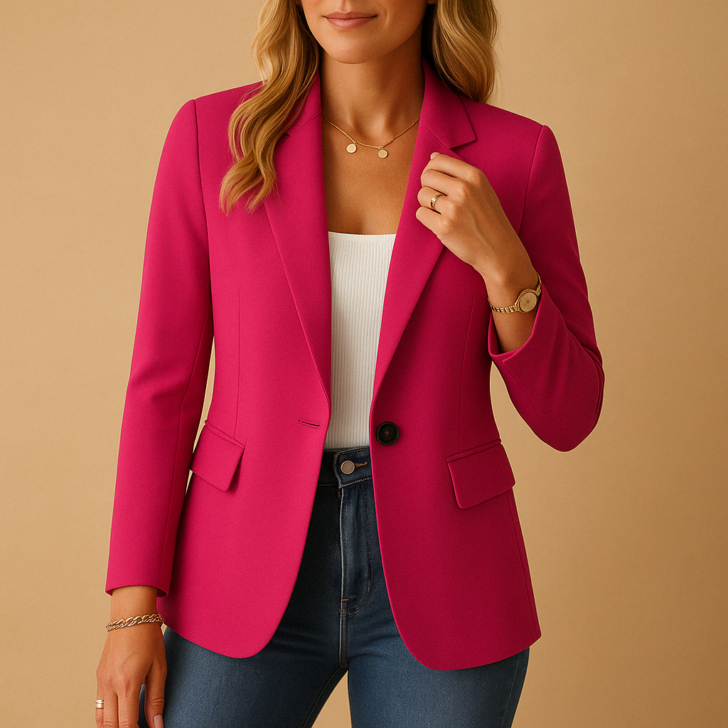 Senta | Classic women's blazer with single-button closure | Long sleeves