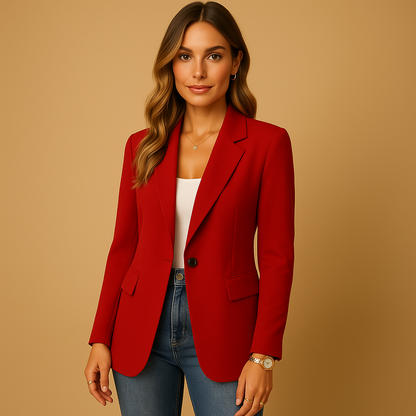 Senta | Classic women's blazer with single-button closure | Long sleeves