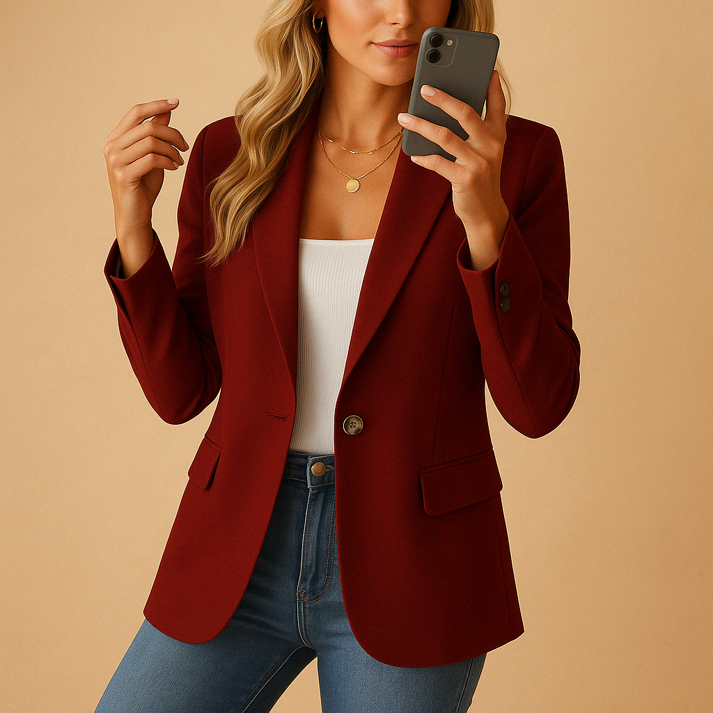 Senta | Classic women's blazer with single-button closure | Long sleeves