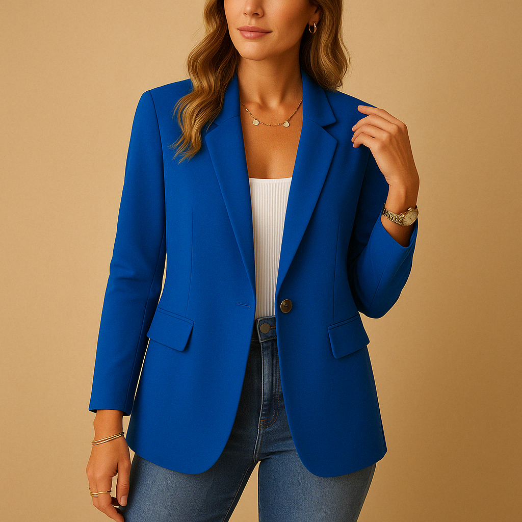 Senta | Classic women's blazer with single-button closure | Long sleeves