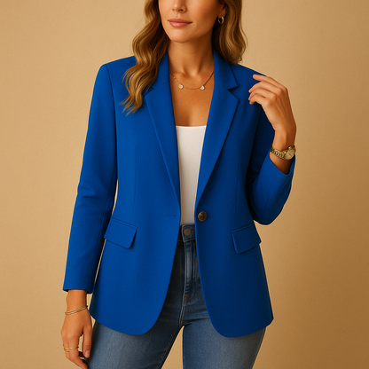Senta | Classic women's blazer with single-button closure | Long sleeves