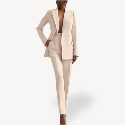 Editha | Damen-Winter-Set mit langem Blazer und passender Hose | Formal