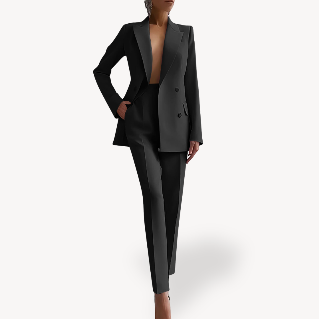 Editha | Damen-Winter-Set mit langem Blazer und passender Hose | Formal