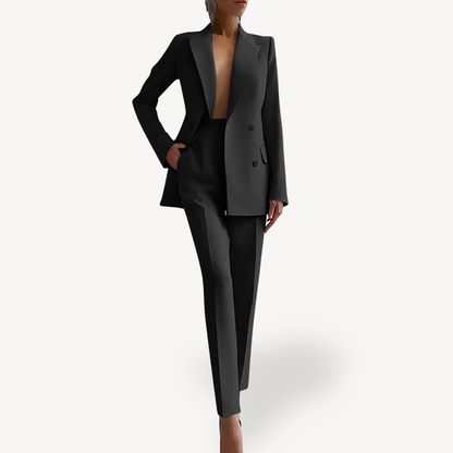 Editha | Damen-Winter-Set mit langem Blazer und passender Hose | Formal