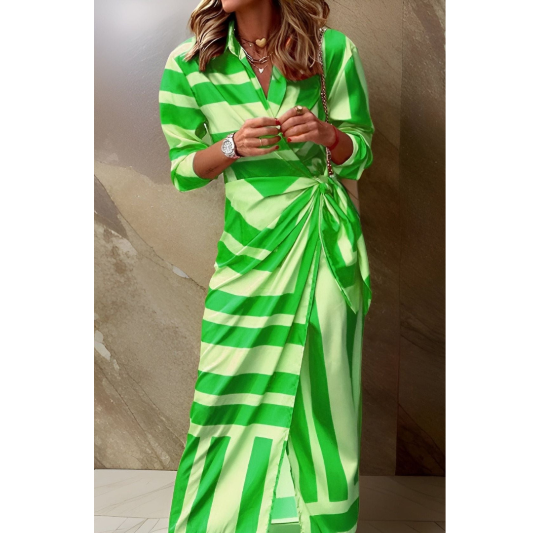 Herta | Elegantes Damen Wickel-Maxikleid