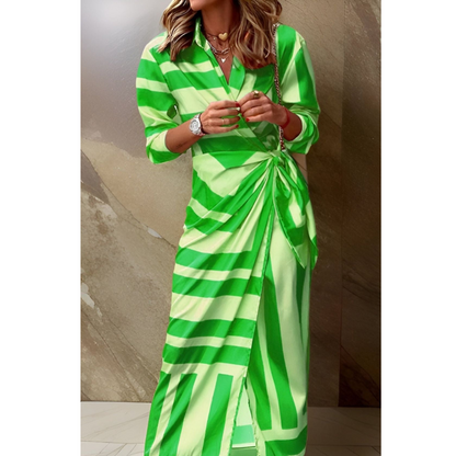 Herta | Elegantes Damen Wickel-Maxikleid