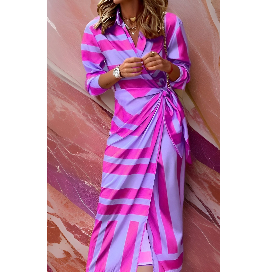 Herta | Elegantes Damen Wickel-Maxikleid