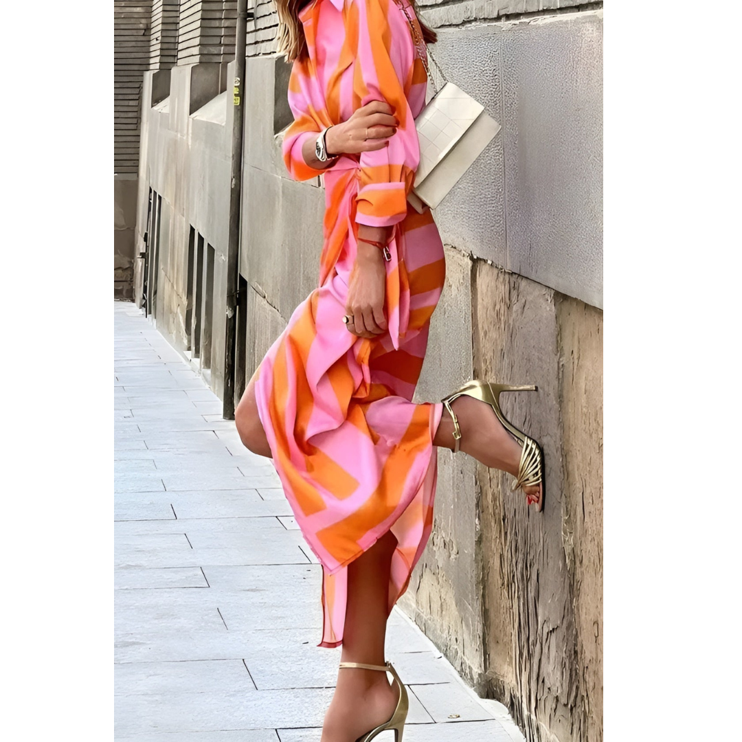 Herta | Elegantes Damen Wickel-Maxikleid