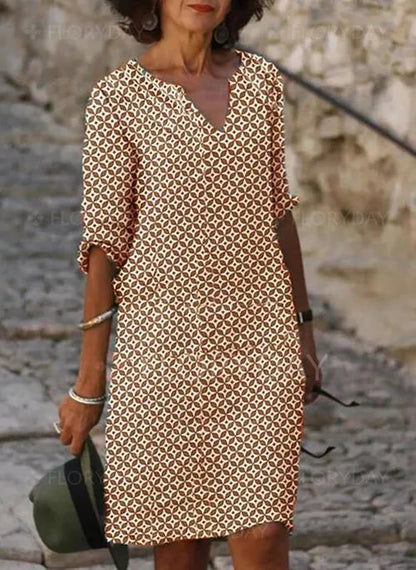 Maya | Vintage Sommer-Minikleid mit kurzen Ärmeln| Mini