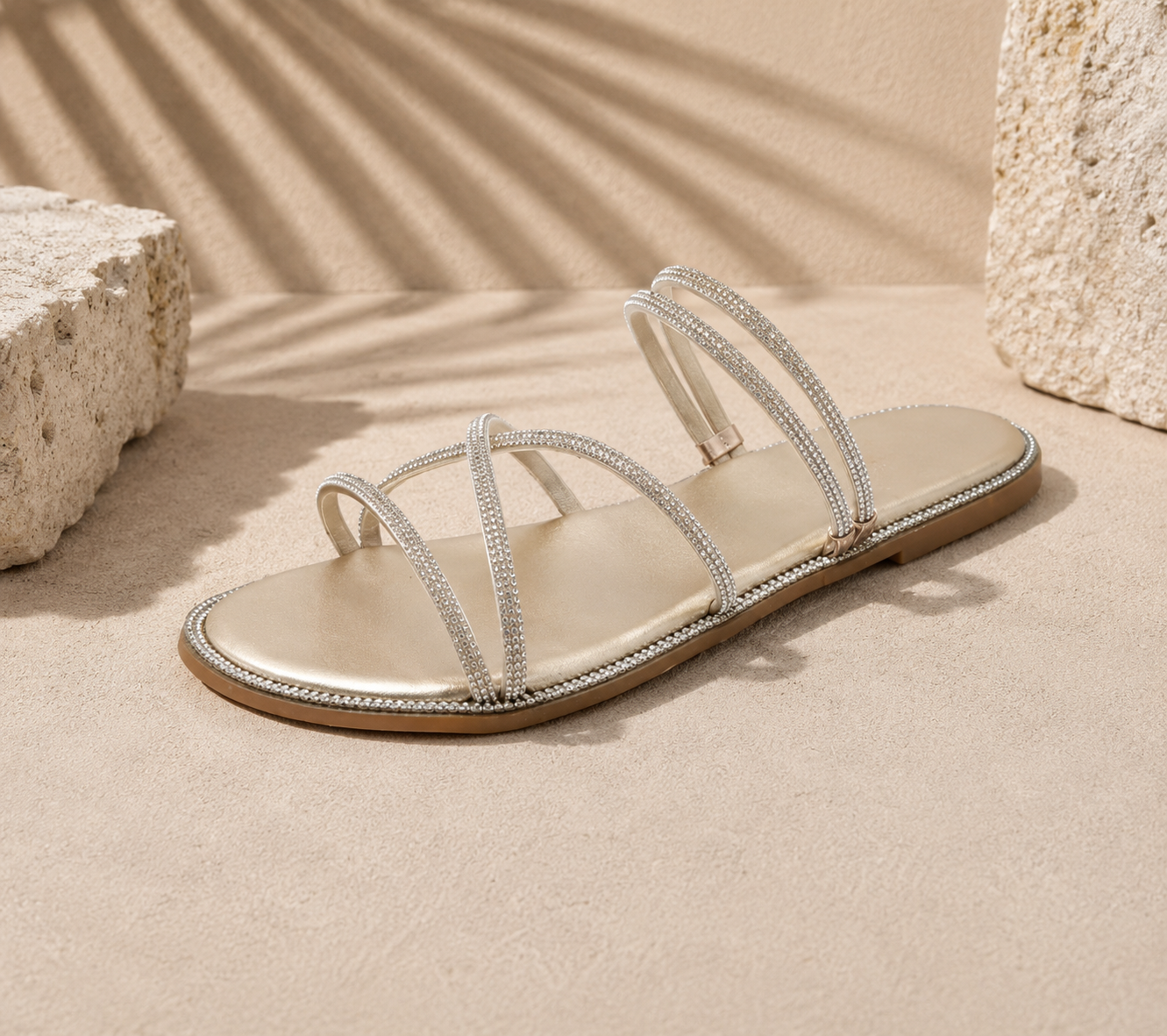 Johanna | Damen Sandalen mit Strassriemen und elegantem Sommerdesign