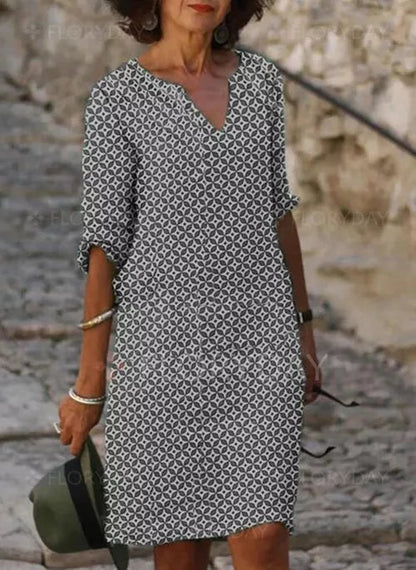 Maya | Vintage Sommer-Minikleid mit kurzen Ärmeln| Mini