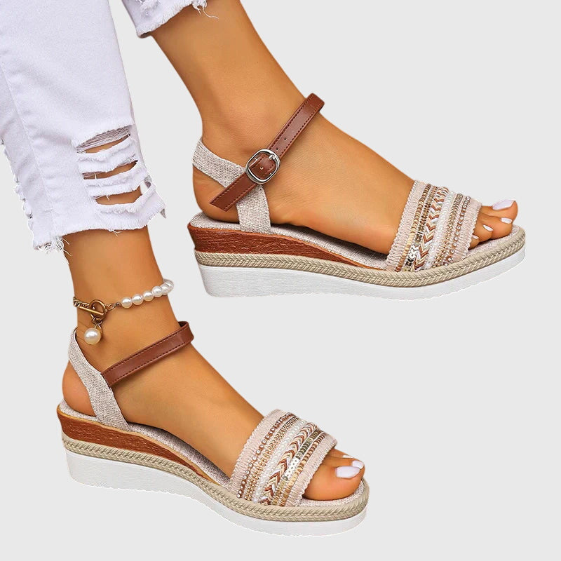 Annika | Orthopedic sandals with summer style and wedge sole