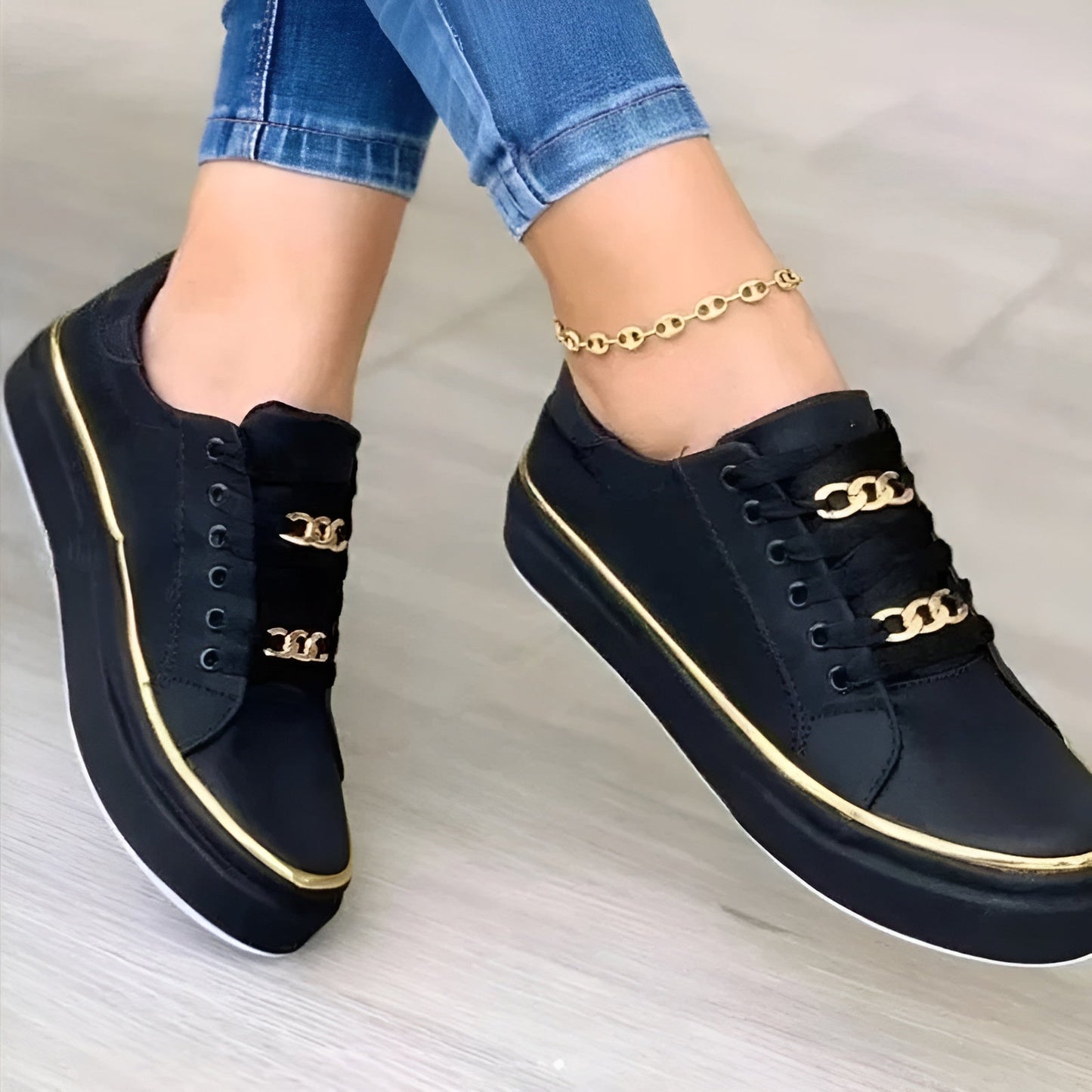 Alexa | Women's Stylish Orthopedic Lace-Up Sneakers