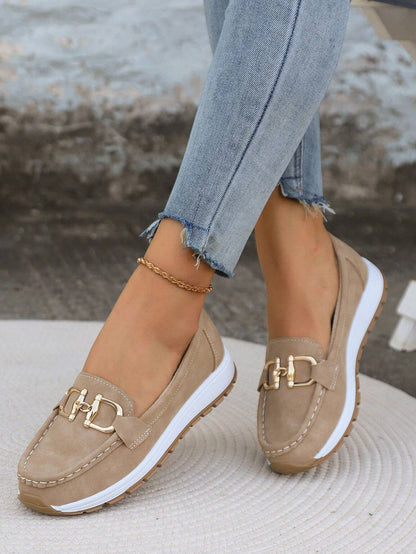 Josephine | Mocassini da donna con fibbia dorata e slip on