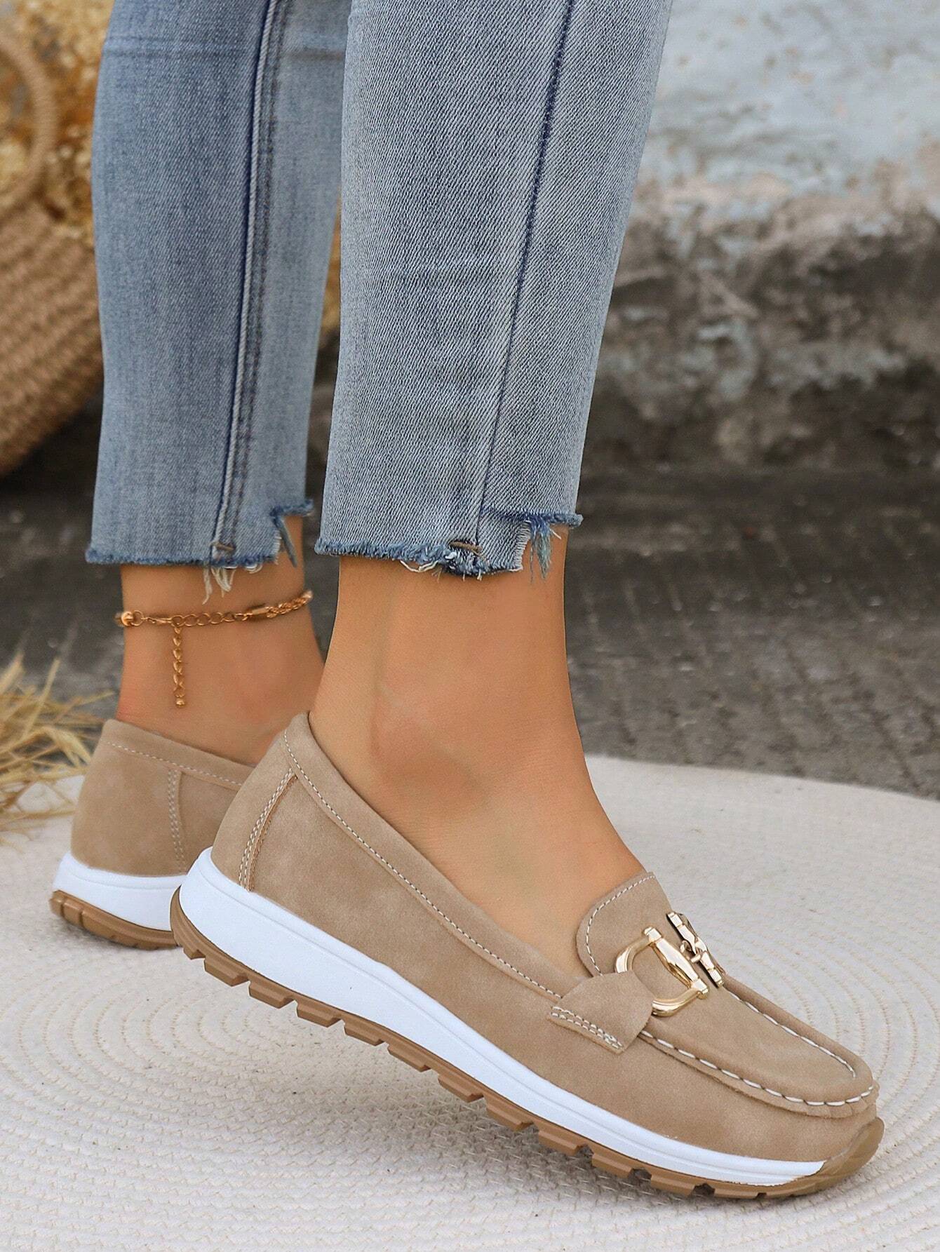 Josephine | Mocassini da donna con fibbia dorata e slip on
