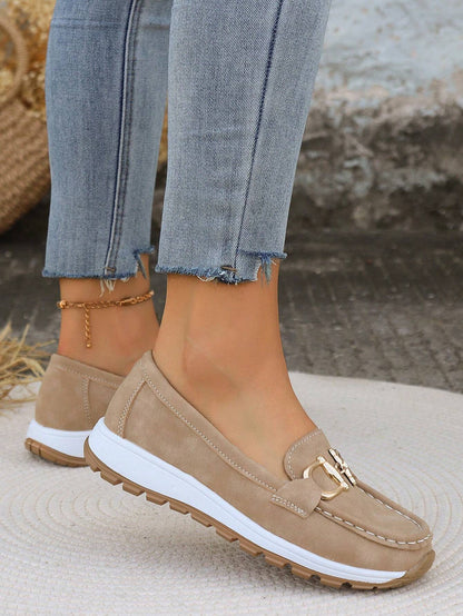 Josephine | Mocassini da donna con fibbia dorata e slip on