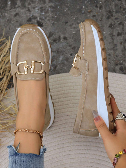 Josephine | Mocassini da donna con fibbia dorata e slip on