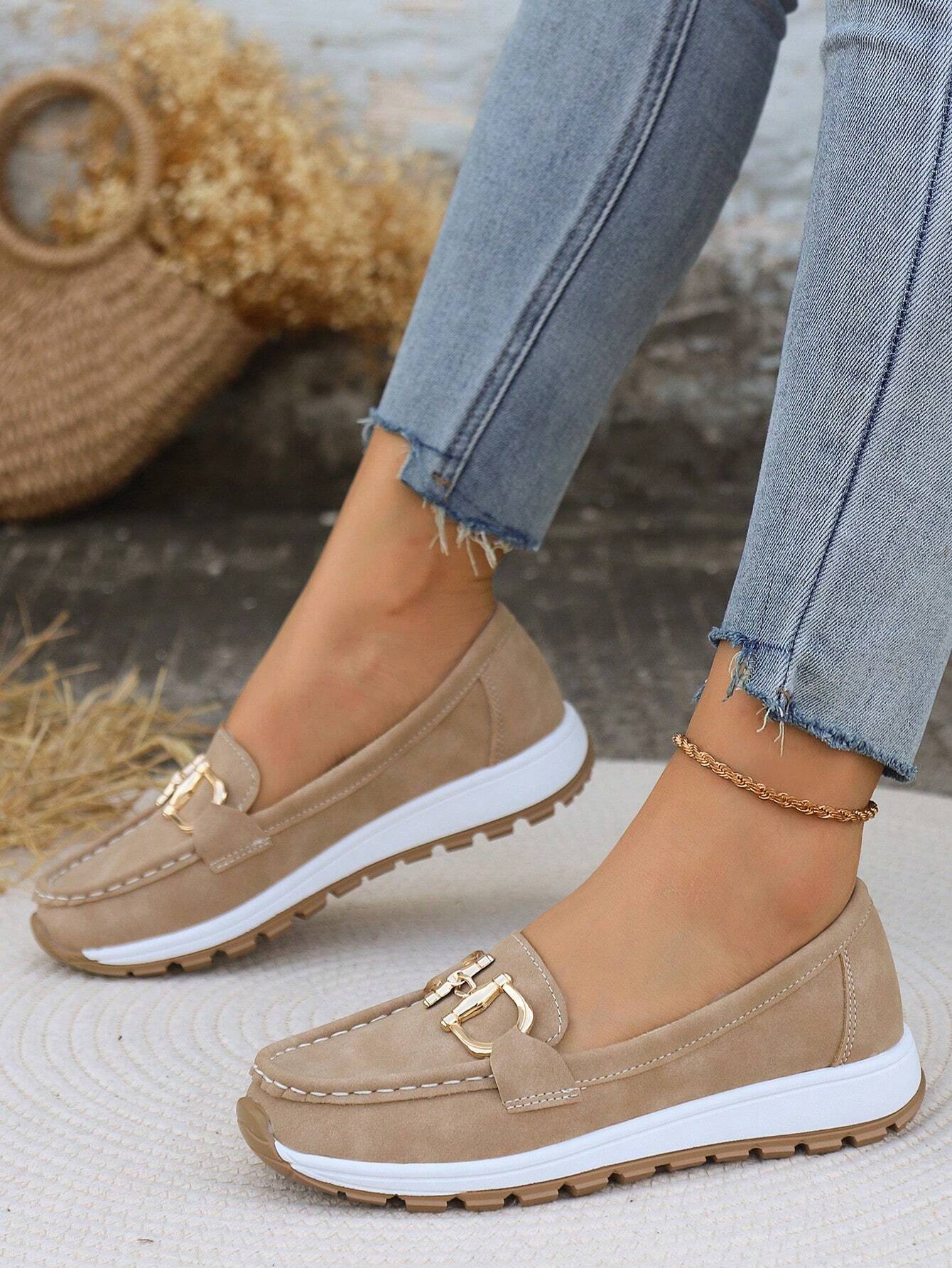 Josephine | Mocassini da donna con fibbia dorata e slip on