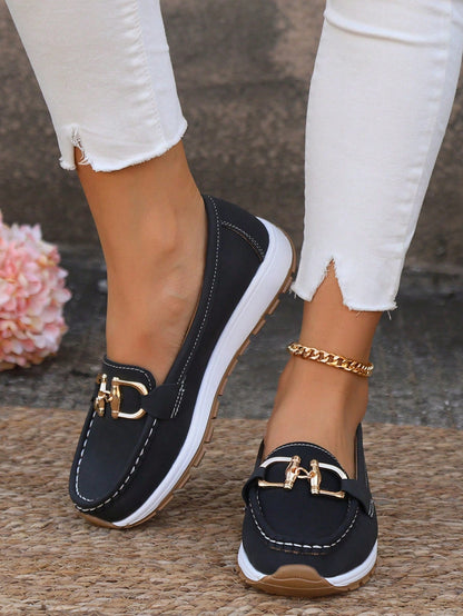 Josephine | Mocassini da donna con fibbia dorata e slip on