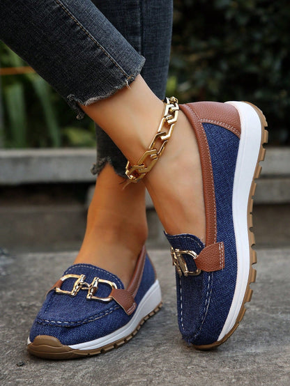 Josephine | Mocassini da donna con fibbia dorata e slip on