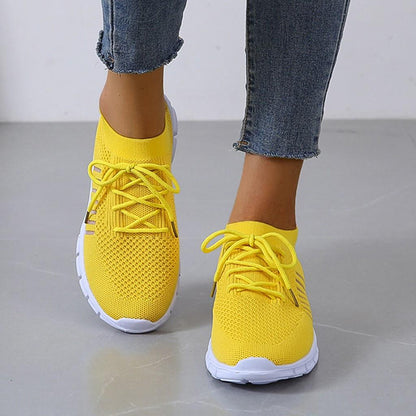 Lotta| Sneakers ortopediche da donna con lacci e materiale a maglia