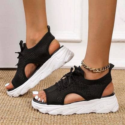 Zedda | Women's orthopedic knit sandals with cushioned sole