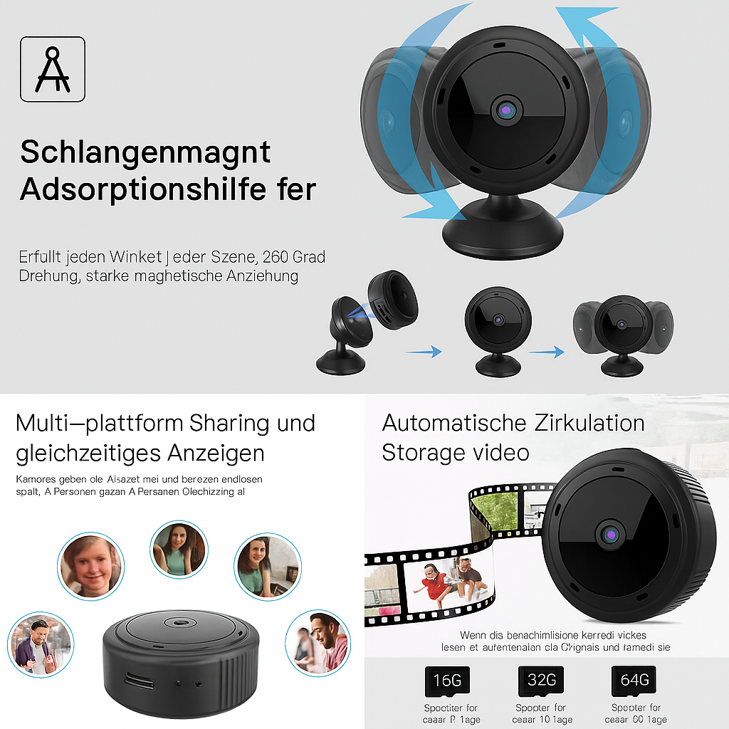Veldora | Børn mini WiFi-überwachungskamera mit nachtsicht