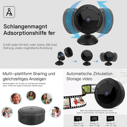 Veldora | Børn mini WiFi-überwachungskamera mit nachtsicht