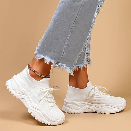 Sonja | Sneakers ortopediche da donna in rete con lacci elastici | Slip-On
