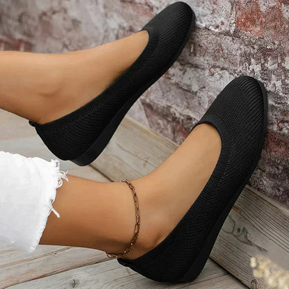 Caris | Damen Mesh Ballerinas atmungsaktiv mit Rundspitze | Schlupfdesign