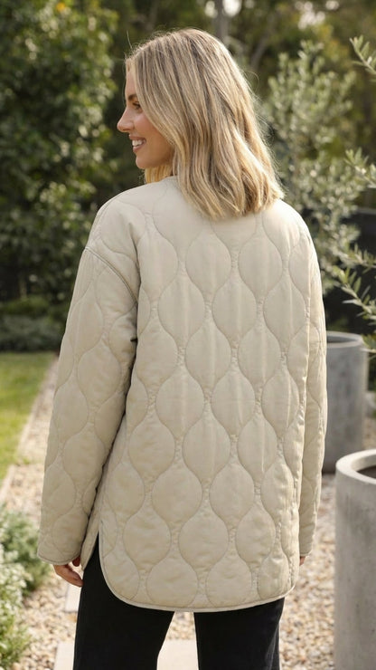 Elin | Damen leichte gesteppte Übergangsjacke mit Reißverschluss