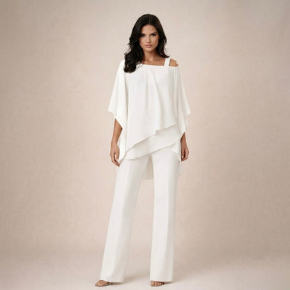 Pauline | Damen Zweiteiler mit Off Shoulder und weiter Hose