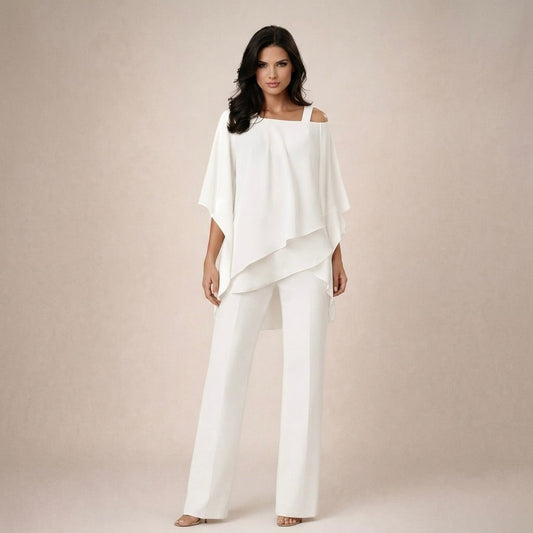 Pauline | Damen Zweiteiler mit Off Shoulder und weiter Hose