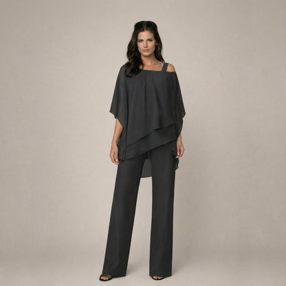 Pauline | Damen Zweiteiler mit Off Shoulder und weiter Hose