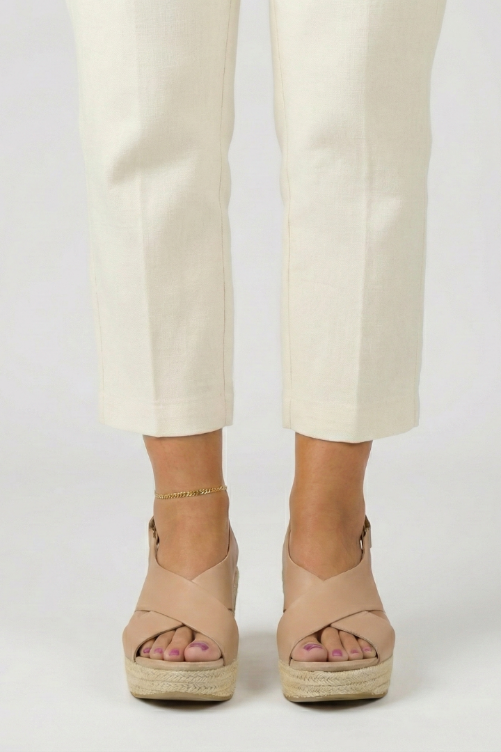 Lorvex | Women's Wedge Sandals with Crisscross and Ankle Straps