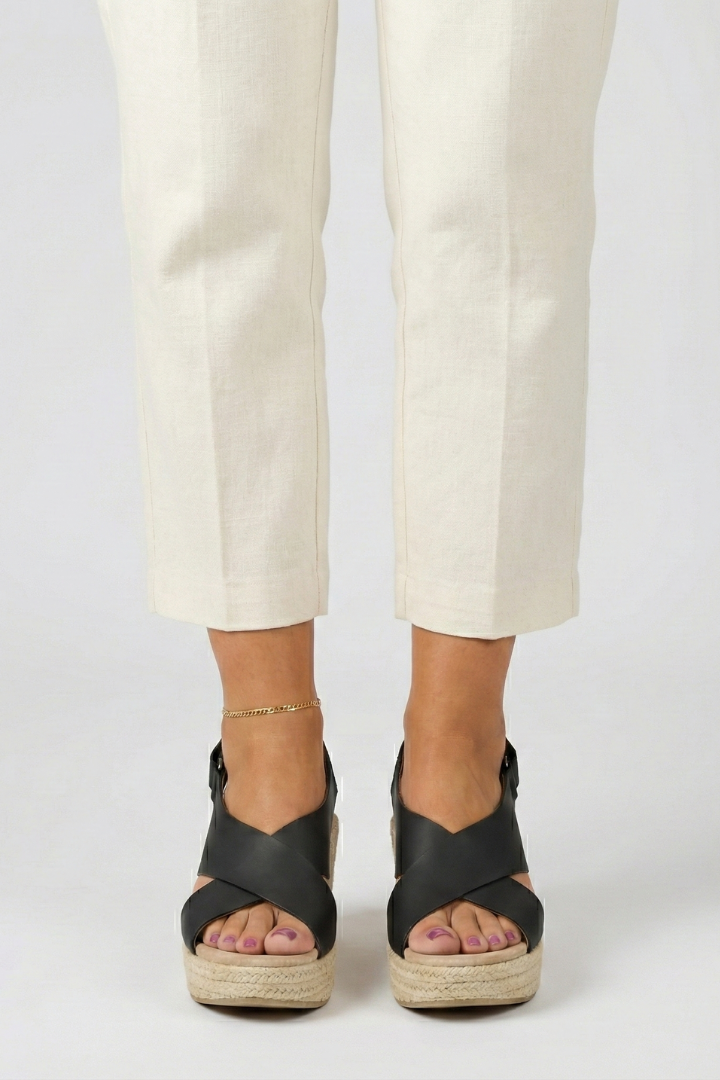 Lorvex | Women's Wedge Sandals with Crisscross and Ankle Straps
